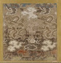 Textile fragment with pattern of dragons and clouds by  - Classic Art canvas print