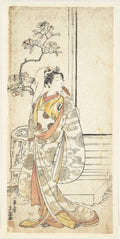 The Actor Sawamura Sojuro I, 16891756 in an Unidentified Female Role by Ippitsusai Bunchō - Ukiyo-e canvas print