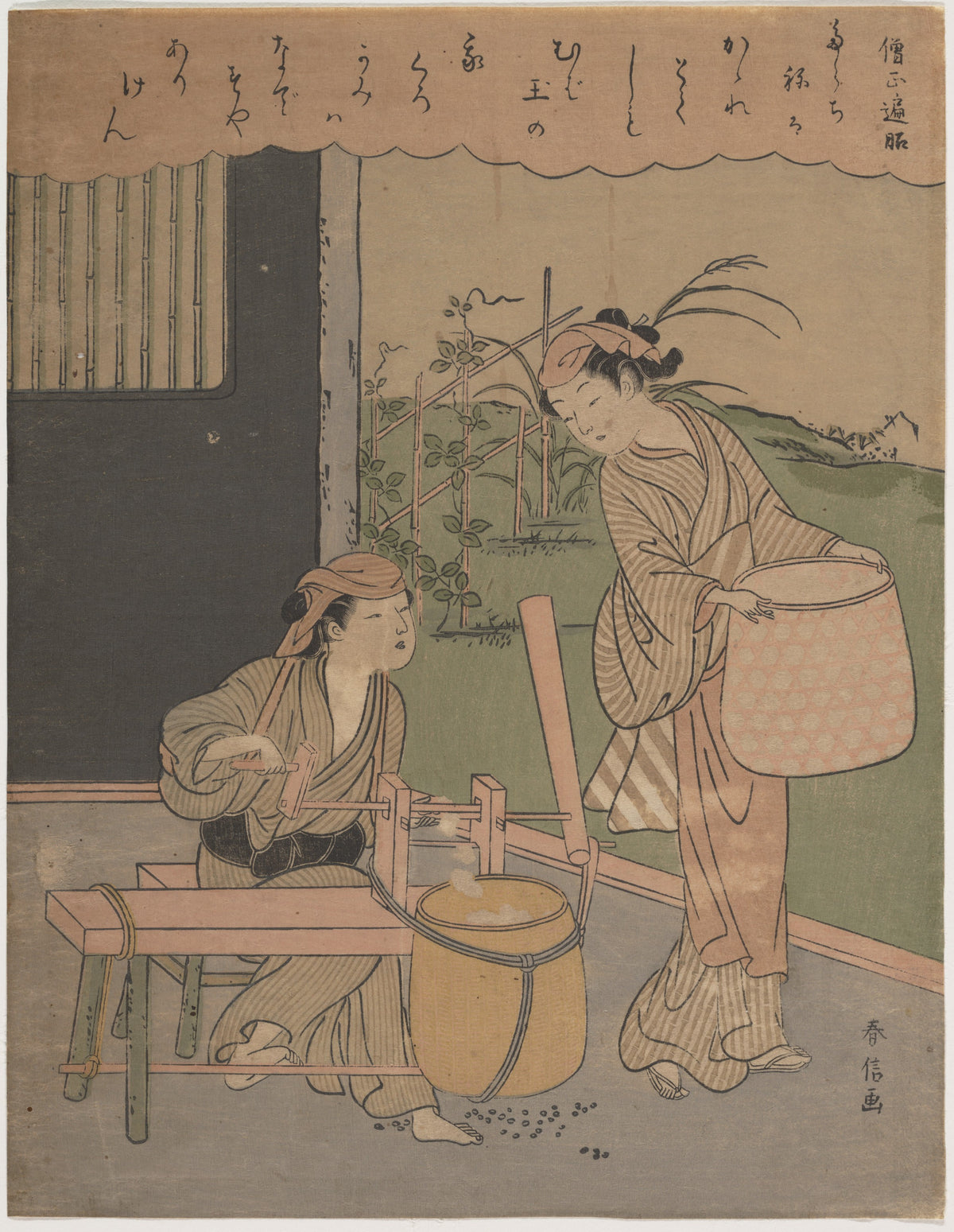 Poem by Henj Soj by Suzuki Harunobu - Ukiyo-e canvas print