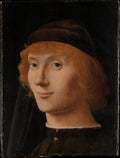 Portrait of a Young Man by Antonello da Messina (Antonello di Giovanni d'Antonio) - Classic Art canvas print