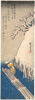 Snow on the Sumida River by Utagawa Hiroshige - Ukiyo-e canvas print