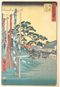 Narumi, Meisan Arimatsu Shibori Mise by Utagawa Hiroshige - Ukiyo-e canvas print