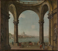 Capriccio with St. Paul's and Old London Bridge by Antonio Joli - Oil Painting canvas print