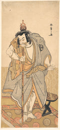 The actor Nakamura Nakazo as a rokuju-rokubu pilgrim to Buddhist temple by Katsukawa Shunshō　勝川春章 - Ukiyo-e canvas print