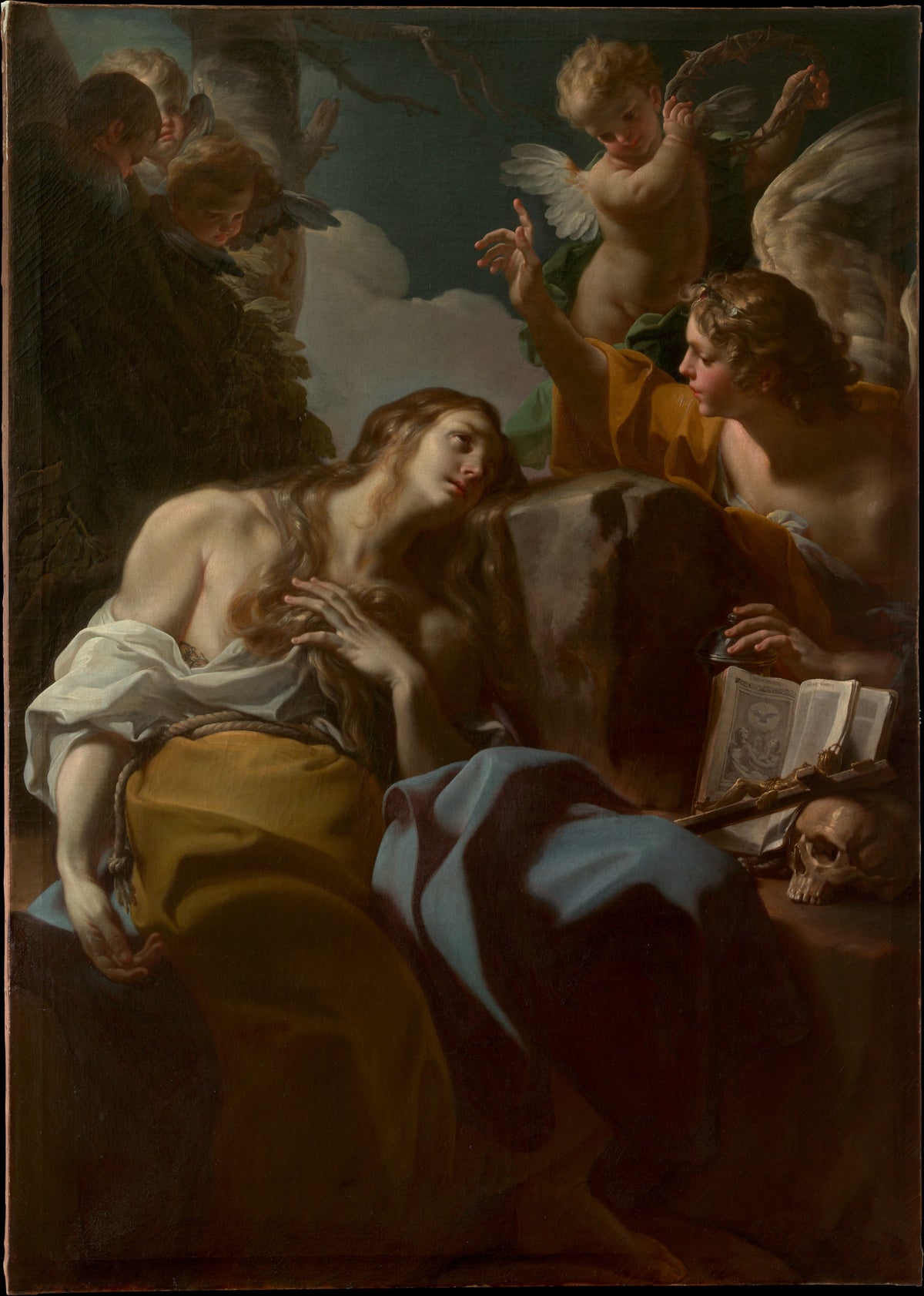 The Penitent Magdalen by Corrado Giaquinto - Oil Painting canvas print
