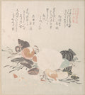 Various Shells with Sea Weeds by Kubo Shunman - Ukiyo-e canvas print