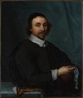 Portrait of a Man with a Watch by Cornelis Jonson van Ceulen the Younger - Oil Painting canvas print