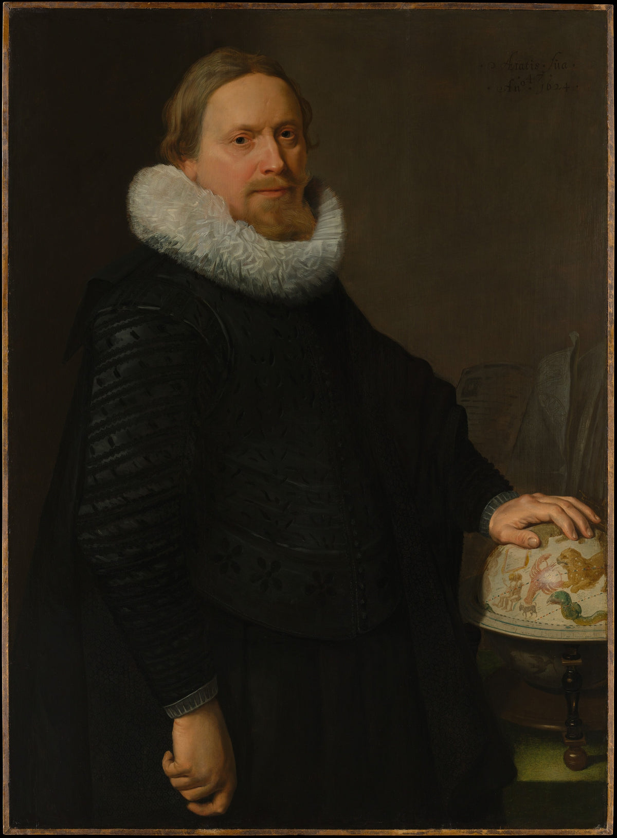 Man with a Celestial Globe by Nicolaes Eliasz Pickenoy - Classic Art canvas print