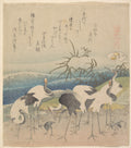 Ashi Clam, from the series Genroku Kasen Kai-awase by Katsushika Hokusai - Ukiyo-e canvas print