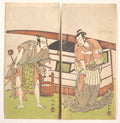 The Actor Otani Hiroji III and the Actor Onoe Kikugoro I by Katsukawa Shunshō　勝川春章 - Ukiyo-e canvas print