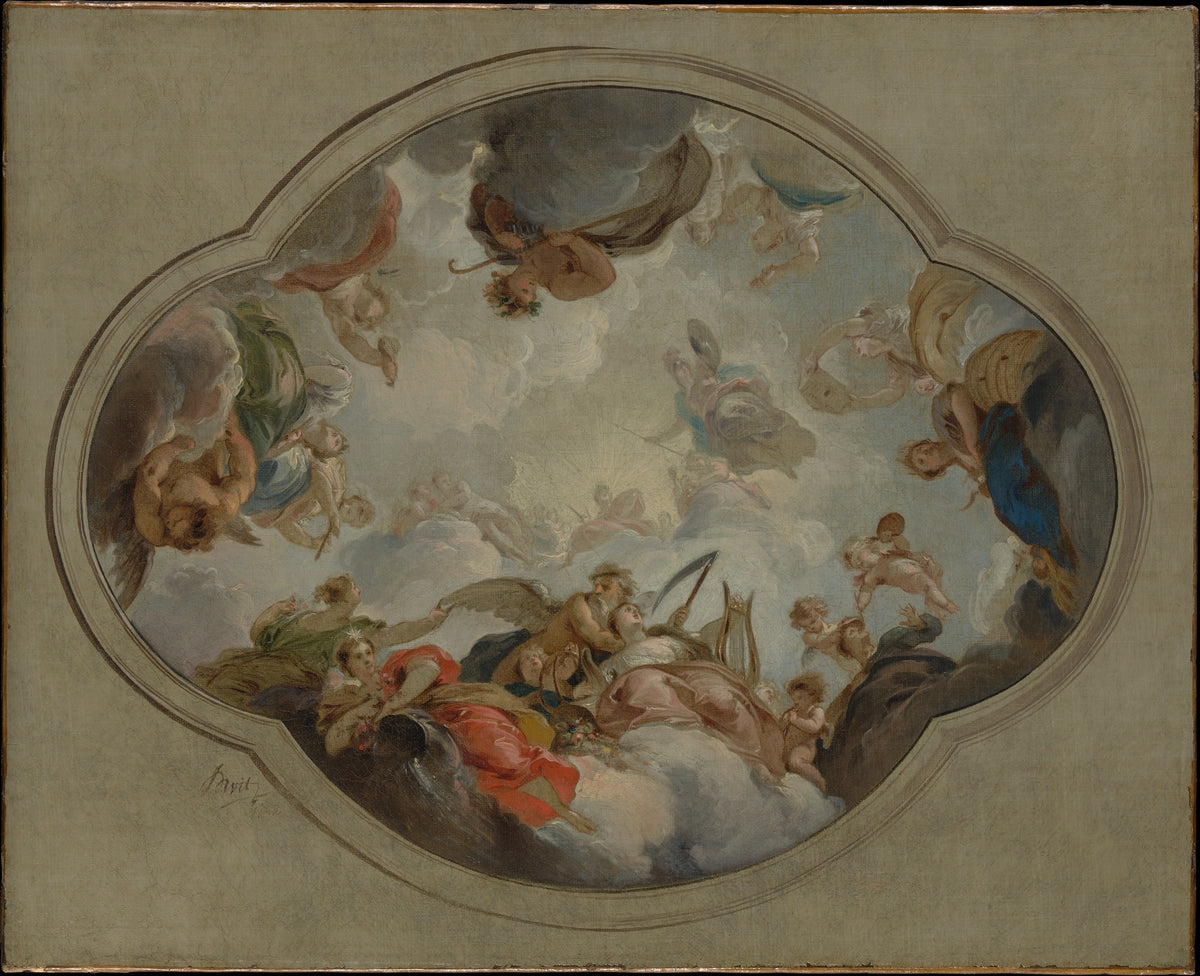 Allegory of the Arts by Jacob de Wit - Oil Painting canvas print