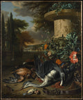 Gamepiece with a Dead Heron by Jan Weenix - Oil Painting canvas print