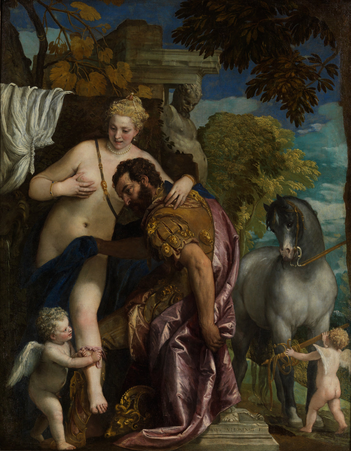 Mars and Venus United by Love by Paolo Veronese (Paolo Caliari) - Oil Painting canvas print