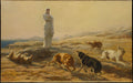 Pallas Athena and the Herdsman's Dogs by Briton Riviere - Oil Painting canvas print