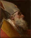 Head of a Bishop by Gaetano Gandolfi - Oil Painting canvas print