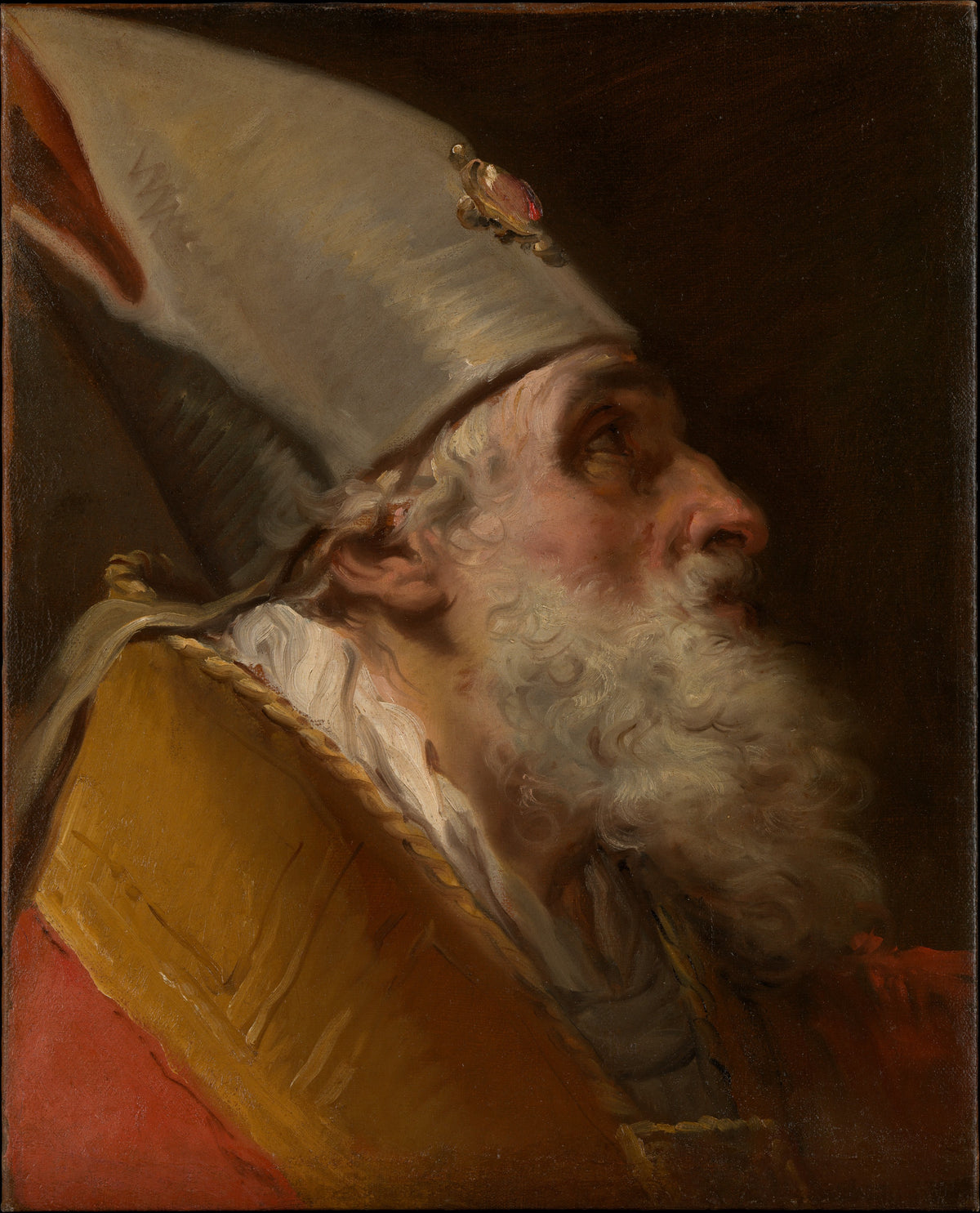 Head of a Bishop by Gaetano Gandolfi - Oil Painting canvas print