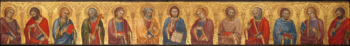 Christ and the Twelve Apostles by Taddeo di Bartolo - Tempera canvas print