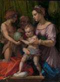 The Holy Family with the Young Saint John the Baptist by Andrea del Sarto (Andrea d'Agnolo) - Classic Art canvas print