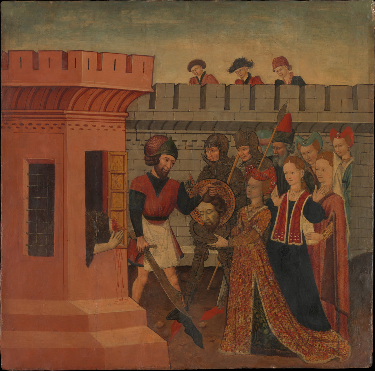 The Beheading of Saint John the Baptist by Spanish (Catalan) Painter - Tempera canvas print