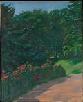 Rose Hedge by Wilhelm Trübner - Oil Painting canvas print