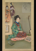 Female Chanter for Jruri Puppet Theater by Arai Kōu - Classic Art canvas print
