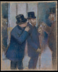 Portraits at the Stock Exchange by Edgar Degas - Impressionist canvas print