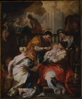 The Birth of the Virgin by Francesco Solimena - Oil Painting canvas print