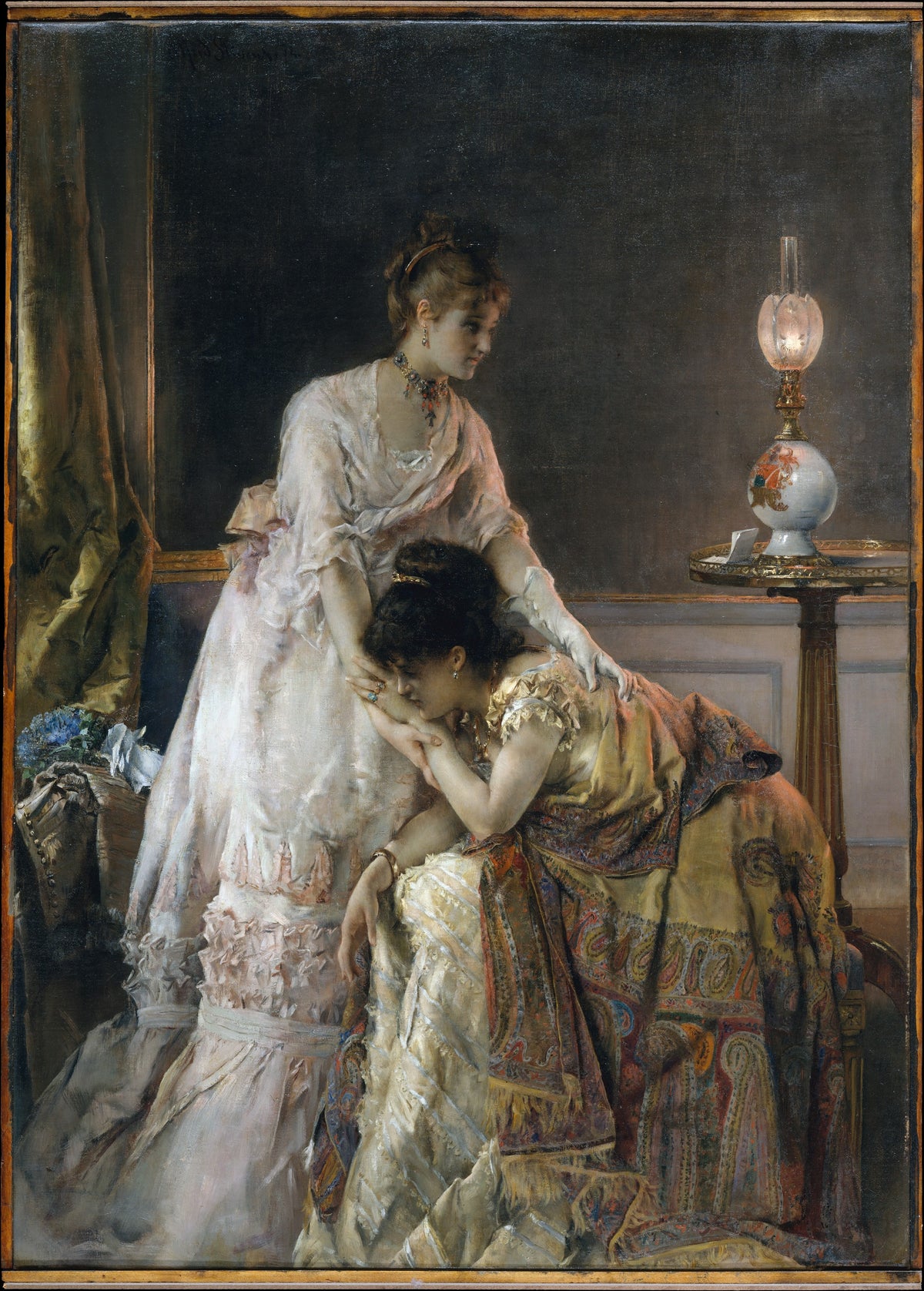 After the Ball by Alfred Stevens - Oil Painting canvas print