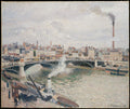 Morning, An Overcast Day, Rouen by Camille Pissarro - Impressionist canvas print