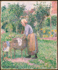 A Washerwoman at Eragny by Camille Pissarro - Impressionist canvas print