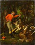 After the Hunt by Gustave Courbet - Realist canvas print