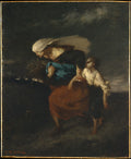Retreat from the Storm by Jean-François Millet - Oil Painting canvas print