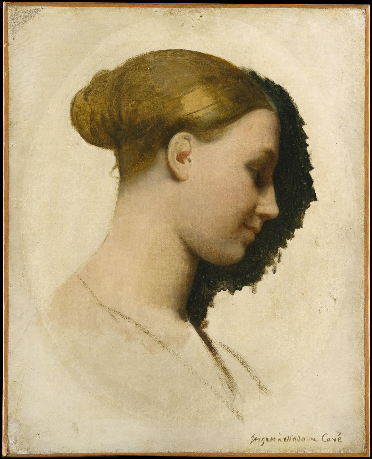 Madame Edmond Cav Marie-Elisabeth Blavot, ca. 18061883 by Jean Auguste Dominique Ingres - Oil Painting canvas print