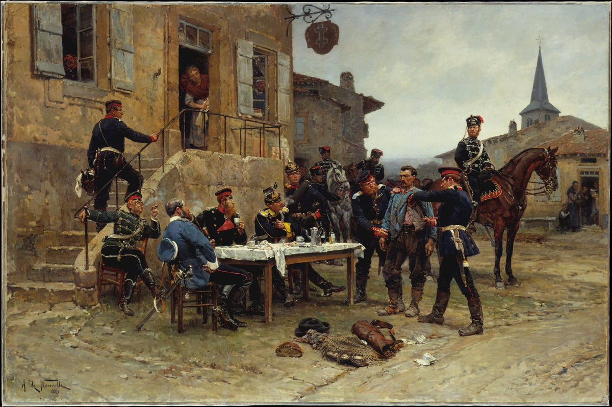 The Dispatch-Bearer by Alphonse-Marie-Adolphe de Neuville - Oil Painting canvas print