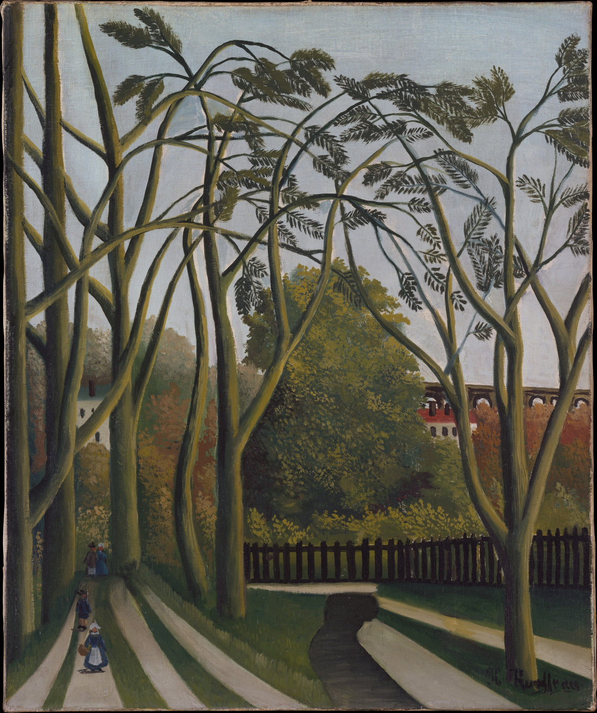 The Banks of the Bivre near Bictre by Henri Rousseau (le Douanier) - Naive Art canvas print