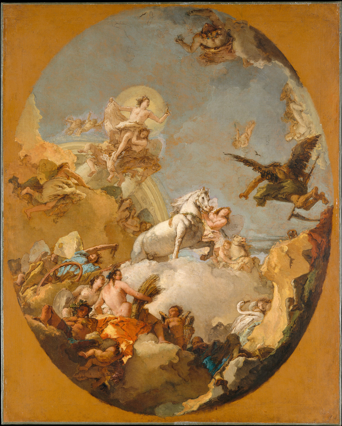 The Chariot of Aurora by Giovanni Battista Tiepolo - Oil Painting canvas print