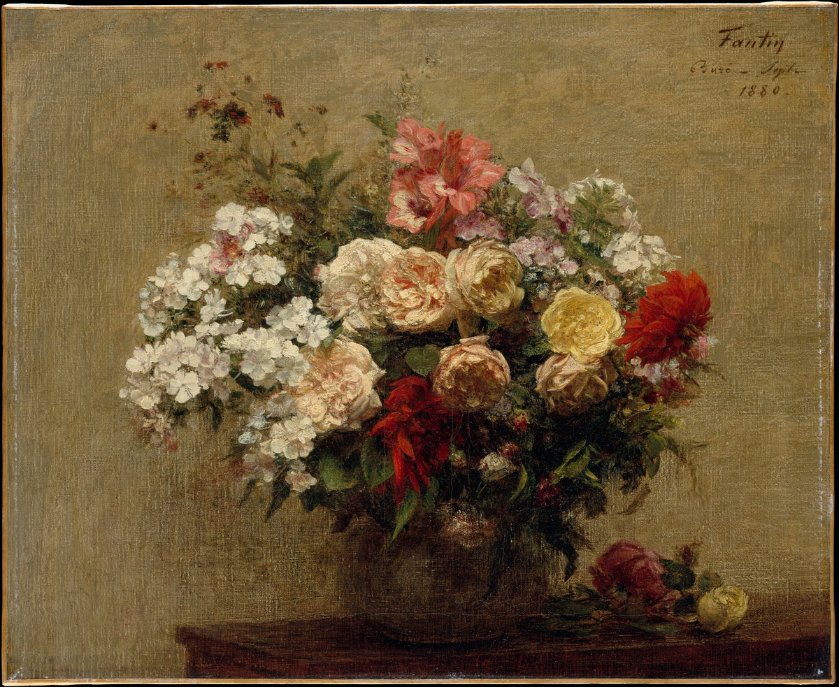 Summer Flowers by Henri Fantin-Latour - Realist canvas print