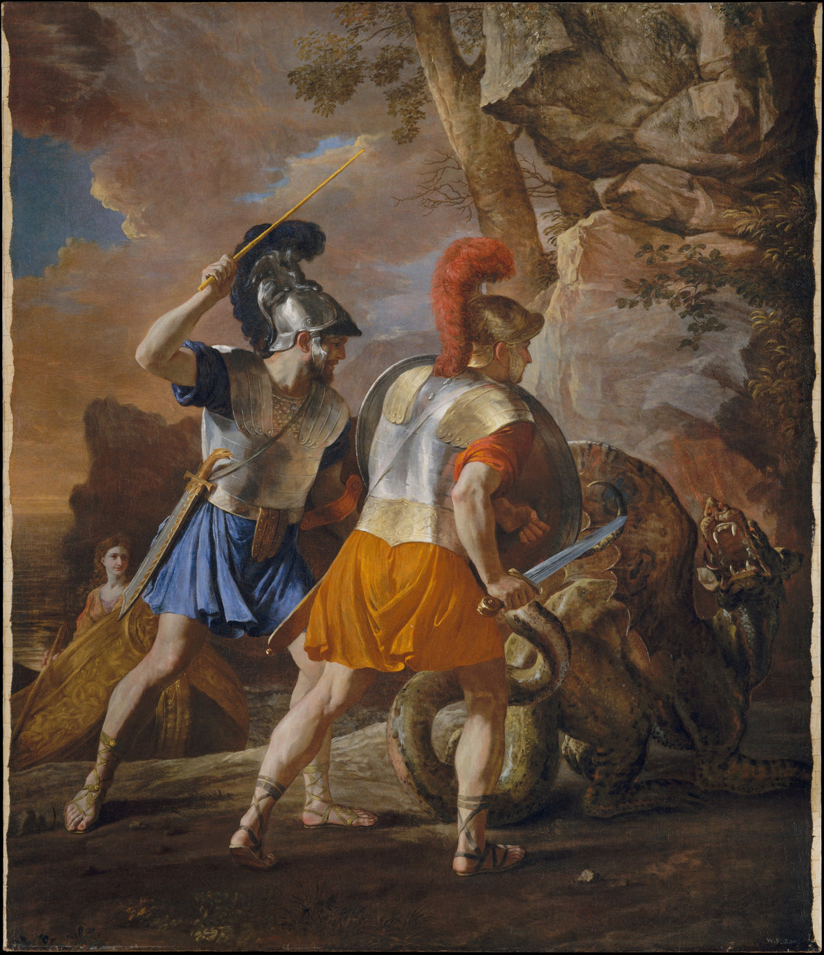 The Companions of Rinaldo by Nicolas Poussin - Oil Painting canvas print