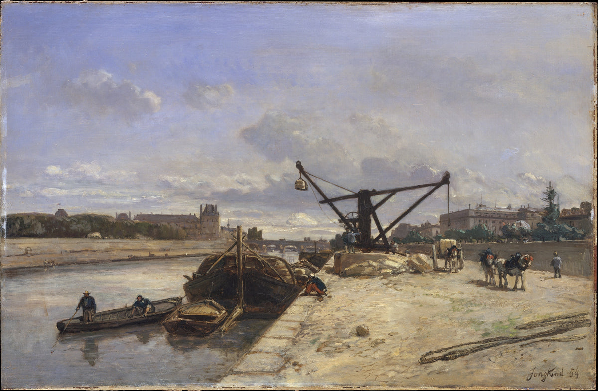 View from the Quai d'Orsay by Johan Barthold Jongkind - Oil Painting canvas print