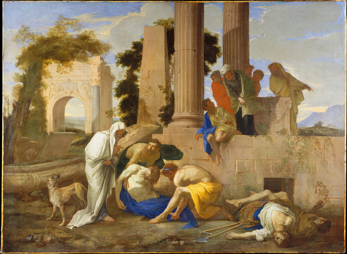 Tobit Burying the Dead by Andrea di Lione - Oil Painting canvas print