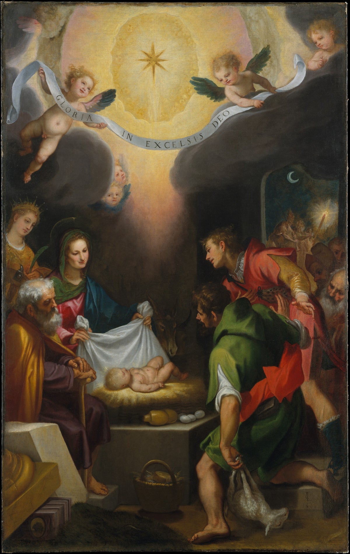 The Adoration of the Shepherds with Saint Catherine of Alexandria by Cigoli (Ludovico Cardi) - Oil Painting canvas print