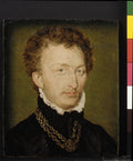 Portrait of a Man with a Gold Chain by Corneille de Lyon - Classic Art canvas print
