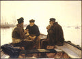Boatmen of Barcelona by Dionisio Baixeras y Verdaguer - Oil Painting canvas print