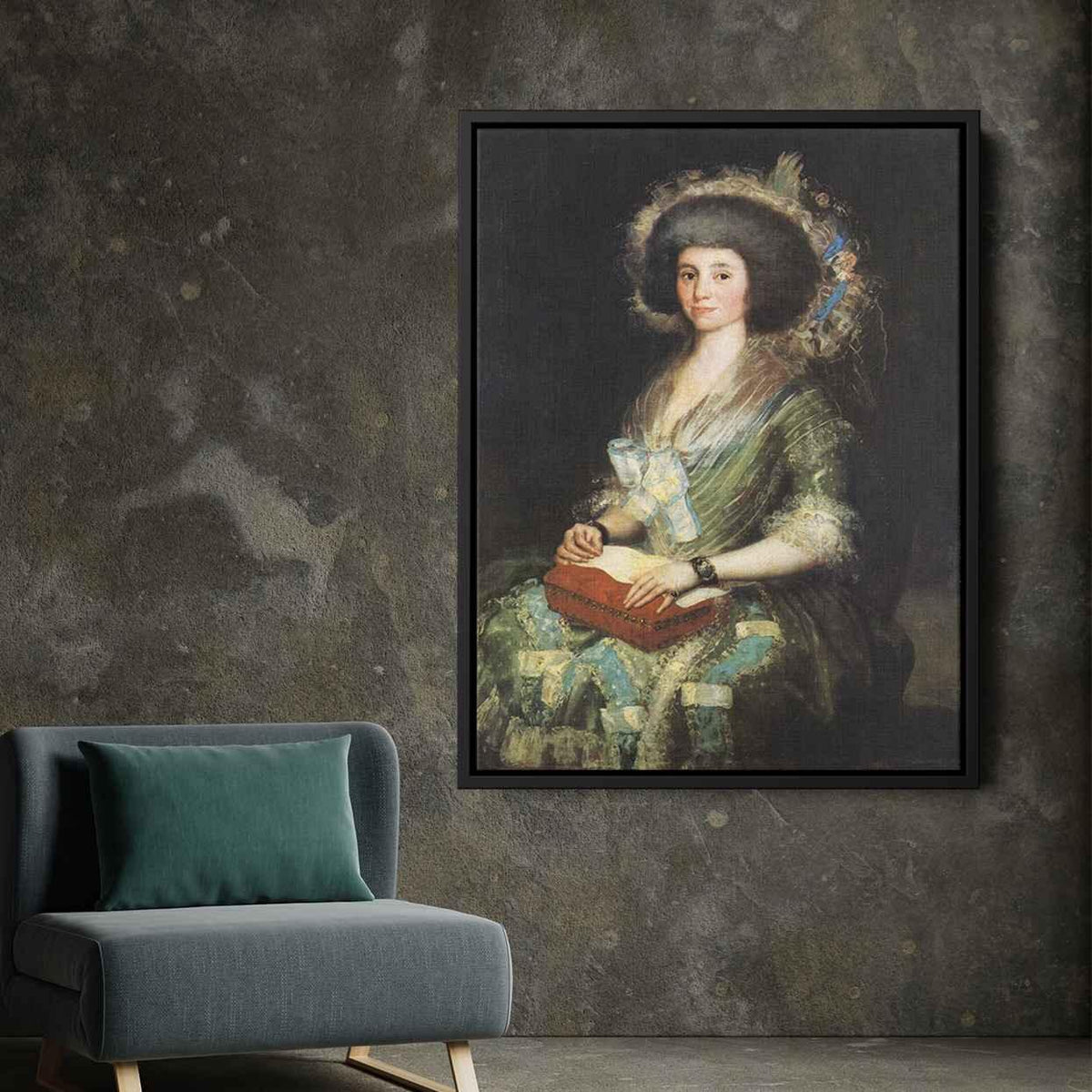 Wife of Juan Agustn Cen Bermdez 1785 by Francisco Goya by Francisco Goya - Romantic canvas print