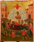 The Dormition of the Virgin by Ioannes Mokos - Tempera canvas print