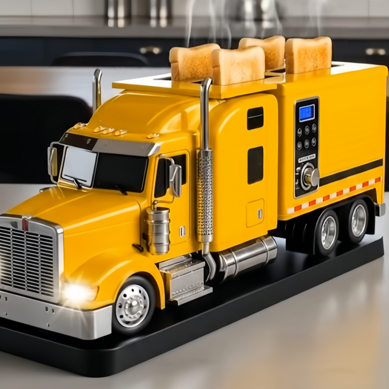 Retro Semi Truck Electric Bread Toaster | Unique Aesthetic Kitchen Decor Essentials