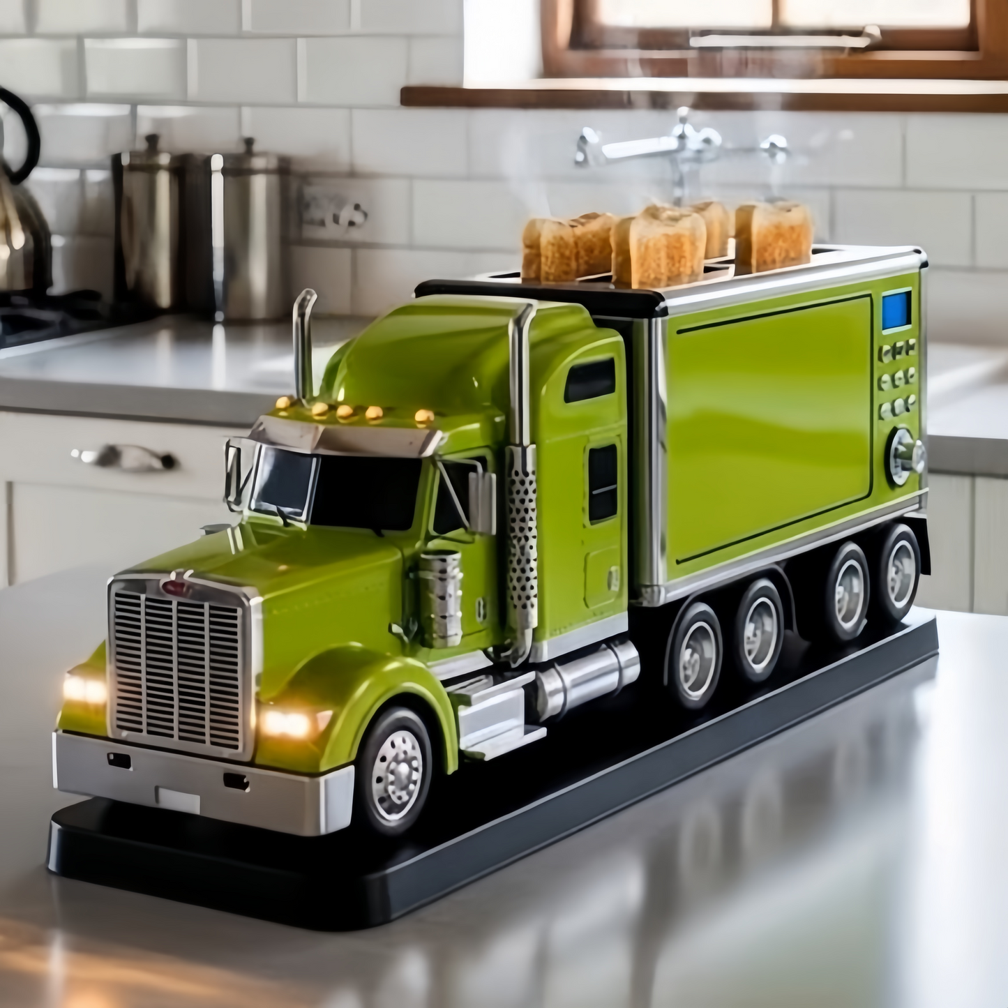 Retro Semi Truck Electric Bread Toaster | Unique Aesthetic Kitchen Decor Essentials