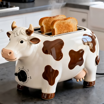 Novelty Animal Cow Toaster for Countertop Decor | Aesthetic Aesthetic Kitchen Gadgets