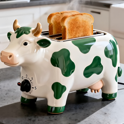 Novelty Animal Cow Toaster for Countertop Decor | Aesthetic Aesthetic Kitchen Gadgets