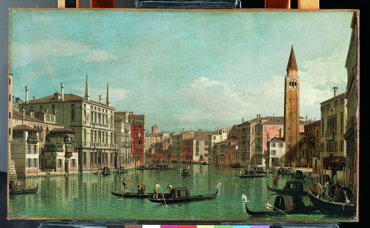 The Grand Canal, Venice, Looking Southeast, with the Campo della Carit to the Right by Canaletto (Giovanni Antonio Canal) - Oil Painting canvas print